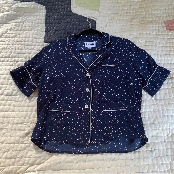 Rouje Tops - Rouje PJ-Inspired Top